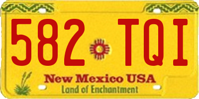 NM license plate 582TQI