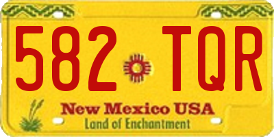 NM license plate 582TQR