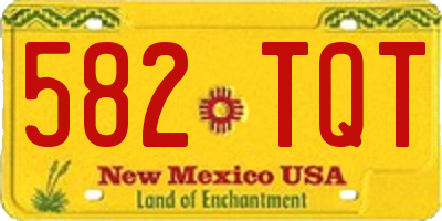 NM license plate 582TQT