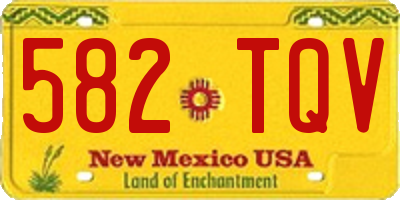 NM license plate 582TQV