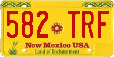 NM license plate 582TRF