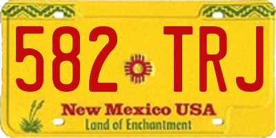 NM license plate 582TRJ