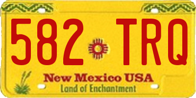 NM license plate 582TRQ