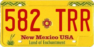 NM license plate 582TRR