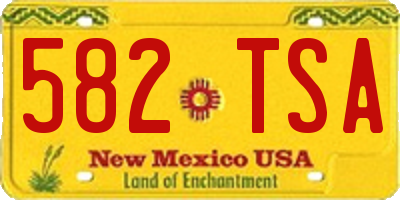 NM license plate 582TSA