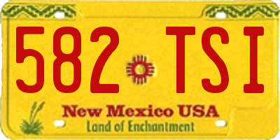 NM license plate 582TSI