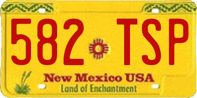 NM license plate 582TSP