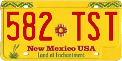 NM license plate 582TST