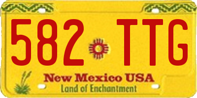 NM license plate 582TTG