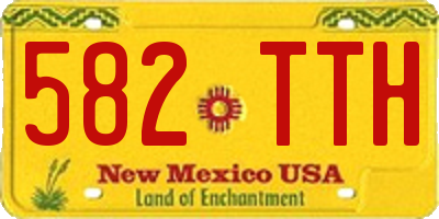 NM license plate 582TTH