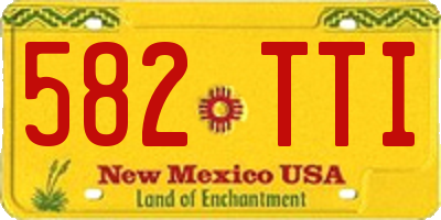 NM license plate 582TTI