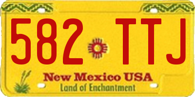 NM license plate 582TTJ