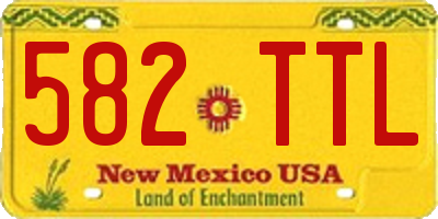 NM license plate 582TTL