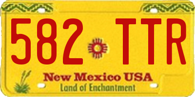NM license plate 582TTR