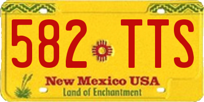 NM license plate 582TTS