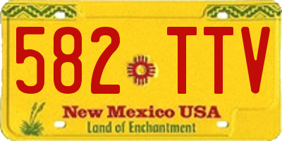 NM license plate 582TTV