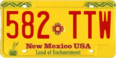 NM license plate 582TTW