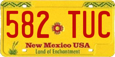 NM license plate 582TUC