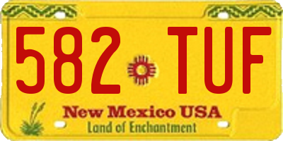 NM license plate 582TUF