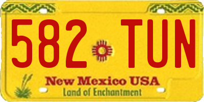NM license plate 582TUN