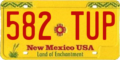 NM license plate 582TUP