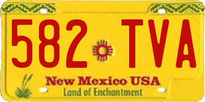 NM license plate 582TVA