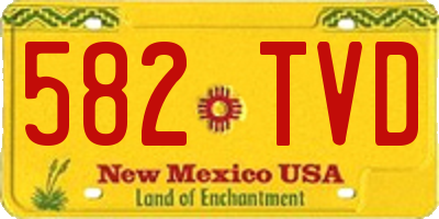 NM license plate 582TVD