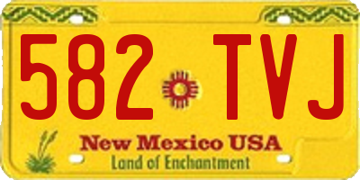 NM license plate 582TVJ
