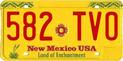 NM license plate 582TVO