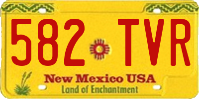 NM license plate 582TVR