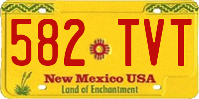 NM license plate 582TVT