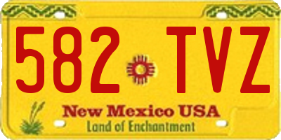 NM license plate 582TVZ