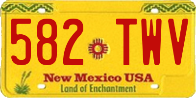 NM license plate 582TWV