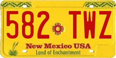 NM license plate 582TWZ