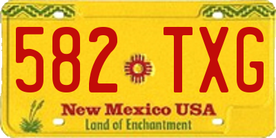 NM license plate 582TXG