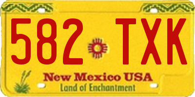 NM license plate 582TXK