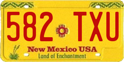 NM license plate 582TXU
