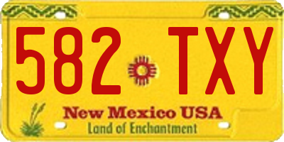 NM license plate 582TXY