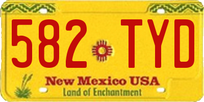 NM license plate 582TYD