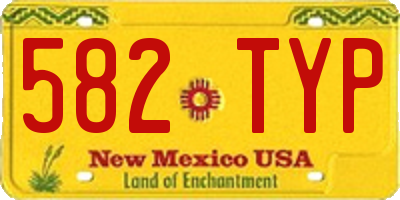 NM license plate 582TYP