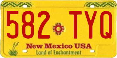 NM license plate 582TYQ