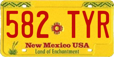 NM license plate 582TYR