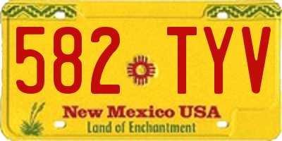NM license plate 582TYV
