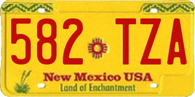 NM license plate 582TZA