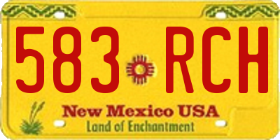 NM license plate 583RCH