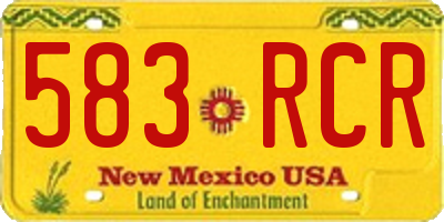 NM license plate 583RCR