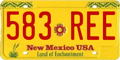 NM license plate 583REE