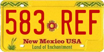 NM license plate 583REF