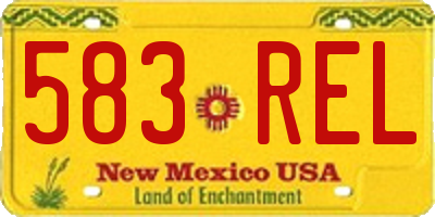 NM license plate 583REL