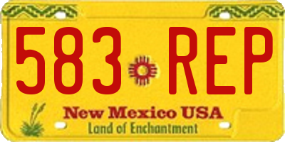 NM license plate 583REP